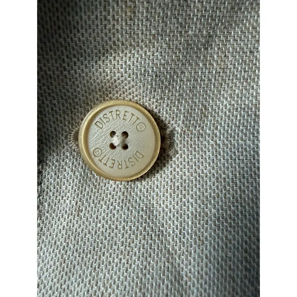 Distretto12 Men’s Tan Linen Blend Sport Coat Blazer Size 48 Italy